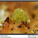 Mimetite on quartz
Mas Dieu, Mercoirol, Gard, France
fov 2.5 mm (Author: ploum)