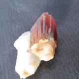 Calcite
Lane Quarry, Hampden County, Westfield, Massasuchetts, USA
Crystal is 2 cm. (Author: vic rzonca)