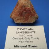 Sylvite and Langbeinite
Carlsbad, New Mexico, USA
4 cm on edge (Author: John Medici)