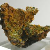 Wulfenite with Mimetite on Limonite
Ojuela Mine, Level 6, San Juan Poniente, Municipio de Mapimí, Durango, Mexico.
14 x 8 x 7 cm: 447 gram (Author: Louis Friend)