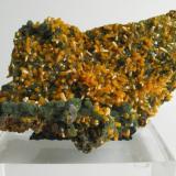 Wulfenite with Mimetite on Limonite
Ojuela Mine, Level 6, San Juan Poniente, Municipio de Mapimí, Durango, Mexico.
14 x 8 x 7 cm: 447 gram (Author: Louis Friend)