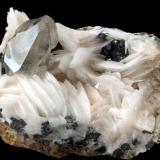 Cerussite with Baryte on Hematite
ACF mine area, Mibladen, Midelt, Khenifra Province, Meknes-Tafilalet Region, Morocco, Africa.
7 x 5 x 4 cm; 200 gram (Author: Louis Friend)