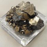 Pyrite on Pyrite
Julcani mine, Julcani District, Angaraes Province, Huancavelica Department, Peru.
10 x 8 x 5 cm; 470 gram (Author: Louis Friend)