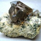 Smoky quartz
Göscheneralp, Uri, Switzerland
130 x 80 x 75 mm, longest crystal 60 mm (Author: Tobi)