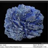 Azurite
Chessy-les -mines, Beaujolais, France
fov 15 mm (Author: ploum)