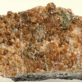Grosularia Var Hessonita  y Diopsido -
Mina Roca del Turó - Espinavell - Ripollès - Girona - Catalunya - España - 
8,1 x 3,9 x 2,2 cm (Autor: Martí Rafel)