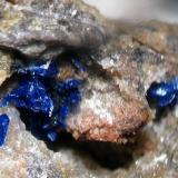 Azurita
Mina Preciosa, Algimia de Almonacid, Castellón, Comunidad Valenciana, España
Cristales de 2 mm.
Detalle del anterior (Autor: José Luis Zamora)