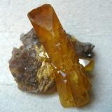 Baryte
Pöhla, Erzgebirge, Saxony, Germany
Size of the double-terminated crystal 40 mm
 (Author: Tobi)