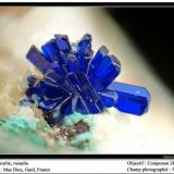 Azurite on rosasite
Mas Dieu, Gard, France
fov 3.5 mm (Author: ploum)