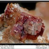 Fluorite, siderite and dundasite
Mas Dieu, Gard, France
fov 5 mm (Author: ploum)