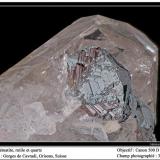 Hematite, rutile, quartz
Cavradi, Grisons, Switzerland
fov 35 mm (Author: ploum)