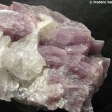 Mica (lepidolita)
Virgem da Lapa, Minas Gerais, Brasil.
Encuadre 3 x 2 cm.
Detalle de la pieza anterior. (Autor: Frederic Varela)