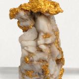 Oro y Cuarzo -
Sierra de Gata - Portezuelo - Vegas del Alagón - Cáceres - Extremadura - España -
2,9 x 1,5 x 1,3 cm (Autor: Martí Rafel)