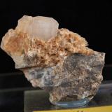 Celestina<br />Canteras Las Amoladoras, Verdegás, Alicante/Alacant, Comarca Campo de Alicante, Alicante / Alacant, Comunidad Valenciana / Comunitat Valenciana, España<br />5 x 3,5 cm.  cristal 2 x 1,4 cm.<br /> (Autor: Pedro Antonio)