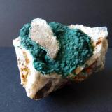 Pseudomalaquita y Libethenita sobre Cuarzo<br />Mina Miguel Vacas, Freguesías Pardais y Conceição, Vila Viçosa, Distrito Évora, Província Alentejo Central, Región Alentejo, Portugal<br />6 x 5 cm.<br /> (Autor: javier ruiz martin)