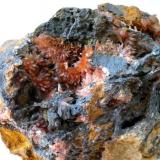 Rhodochrosite, siderite, limonite
Wolf mine, Herdorf, Siegerland, Rhineland-Palatinate, Germany.
9 x 7,5 cm (Author: Andreas Gerstenberg)
