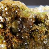 Mimetite (Var Campylite)
Dry ghyll, Caldbeck Fells, Lake District, Cumbria, England, UK.
FOV 30 x 20 mm Approx (Author: nurbo)