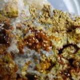 Mimetite (Var Campylite)
Dry ghyll, Caldbeck Fells, Lake District, Cumbria, England, UK.
30 x 20 mm Approx (Author: nurbo)