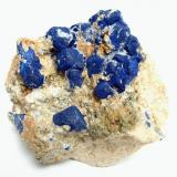 Lazurite
Ladjuar Medam (Lapis-lazuli deposit), Sar-e Sang, Koksha Valley, Badakhshan Province, Afghanistan
Specimen size 7,5 cm (Author: Tobi)