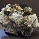 Pyrite
Smallcleugh Sun Vein, Smallcleugh Mine,Nenthead, Cumbria, England, UK.
70 x 55 mm (Author: nurbo)