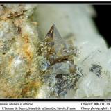 Anatase
L&rsquo;Homme de Beurre, La Lauzière massif, Savoie, Rhône-Alpes, France
fov 6 mm (Author: ploum)