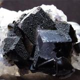 Fluorite on Quartz with Marcasite,
Frasers Hush Mine,Rookhope, Weardale, Co Durham, England, UK.
Fluorite to 9mm (Author: nurbo)