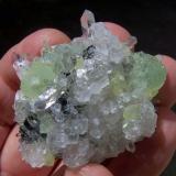 Quartz, Prehnite, Calcite, Analcime, Epidote
Brandberg, Namibia
52 x 44 x 23 mm (Author: Pierre Joubert)