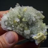 Quartz; Calcite, Prehnite; Analcime
Brandberg, Namibia
72 x 45 x 33 mm
Same as above. (Author: Pierre Joubert)