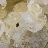 Sabinaite
Poudrette quarry (Demix quarry; Uni-Mix quarry; Desourdy quarry; Carrière Mont Saint-Hilaire), Mont Saint-Hilaire, Rouville RCM, Montérégie, Québec, Canada
FOV=3mm
Sabinaite is yellow crystals (Author: Doug)