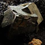 Pyrite, Quartz and oxidised Siderite.
Pampgill mine, Nenthead, Alston, Cumbria, England, UK.
Twin 10 mm across (Author: nurbo)