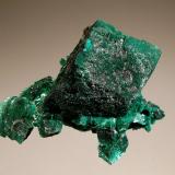 Malchite ps. after azurite
New Cornelia Mine, Ajo, Pima Co., Arizona
3.7 x 5.1 cm
Collected in 1985. (Author: crosstimber)