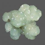 Prehnite
Lower New Street Quarry, Paterson, Passaic County, New Jersey, USA
9 x 8.7 cm
Knobby, botryoidal prehnite after anhydrite with a look similar to the best arsenian pyromorphite from Bunker Hill (Author: Frank Imbriacco)