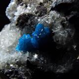 Cavansite.
Wagholi Quarry, Poona, Maharastra, India.
Cavansite 10 mm across (Author: nurbo)