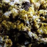 Pyromorphite.
Roughton Gill, Caldbeck Fells, Cumbria, England, UK.
FOV 30 x 10 mm approx (Author: nurbo)