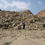 It&rsquo;s me in a pile of granite blocks after a blast. (Author: davidsoler)