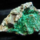 Radial and very thick Malachite groups formed by very thin acicular crystals
Size: 8*6*4.6 cm  From TongLu Mountain Mine of DaYe (Author: EastCulture)
