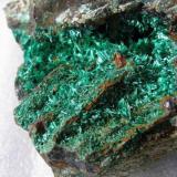 Radial and very thick Malachite groups formed by very thin acicular crystals
Size: 8*6*4.6 cm From TongLu Mountain Mine of DaYe (Author: EastCulture)