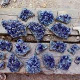 Some fluorite specimens from the mine, June 2009 (Author: Jesse Fisher)