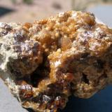 Nice golden-colored andradite on a 6 cm piece (Author: Darren)