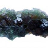 Fluorite crystals up to 6cm with green, purple, blue and orange colour zones, dimensions of the specimen: 25 x 9.5 cm, Bergmännisch Glück Flacher vein, Frohnau, Erzgebirge, Saxony, Germany (Author: Thomas Uhlig)