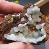 Older austinite find...most sold as smithsonite.  Piece is 10 cm across (Author: Peter Megaw)