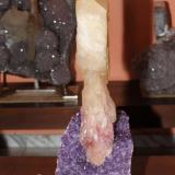 Scepter of calcite based Amethyst, calcite is about 50/70 inches tall and approximately 10 cm across. (Author: silvio steinhaus)