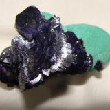 small cabinet...azurite on malachite (Author: Peter Megaw)