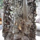 37 cm. high half-pipe of albite, mucovite and quartz from the feldspar of image 0548. (Author: vic rzonca)
