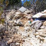 Quartz
Western Cape, Ceres
n/a
Not far from Riana’s find (about 30 metres away), I also found a promising pocket in this rock wall. (Author: Pierre Joubert)