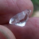 Quartz
Western Cape, Ceres
14 x 08 x 07 mm
’herkimer’ type quartz crystal; relatively common in the Western Cape. (Author: Pierre Joubert)