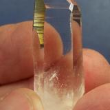 Quartz crystal
Ceres, Western Cape, SA
45 x 13 x 12 mm (Author: Pierre Joubert)