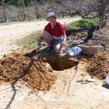 You want quartz, you have to dig.  Villiersdorp. (Author: Pierre Joubert)