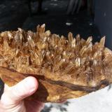A lovely quartz specimen.  It still has to be cleaned.  Robertson, WC. (Author: Pierre Joubert)
