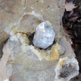 8 cm. quartz in a small pocket. (Author: vic rzonca)